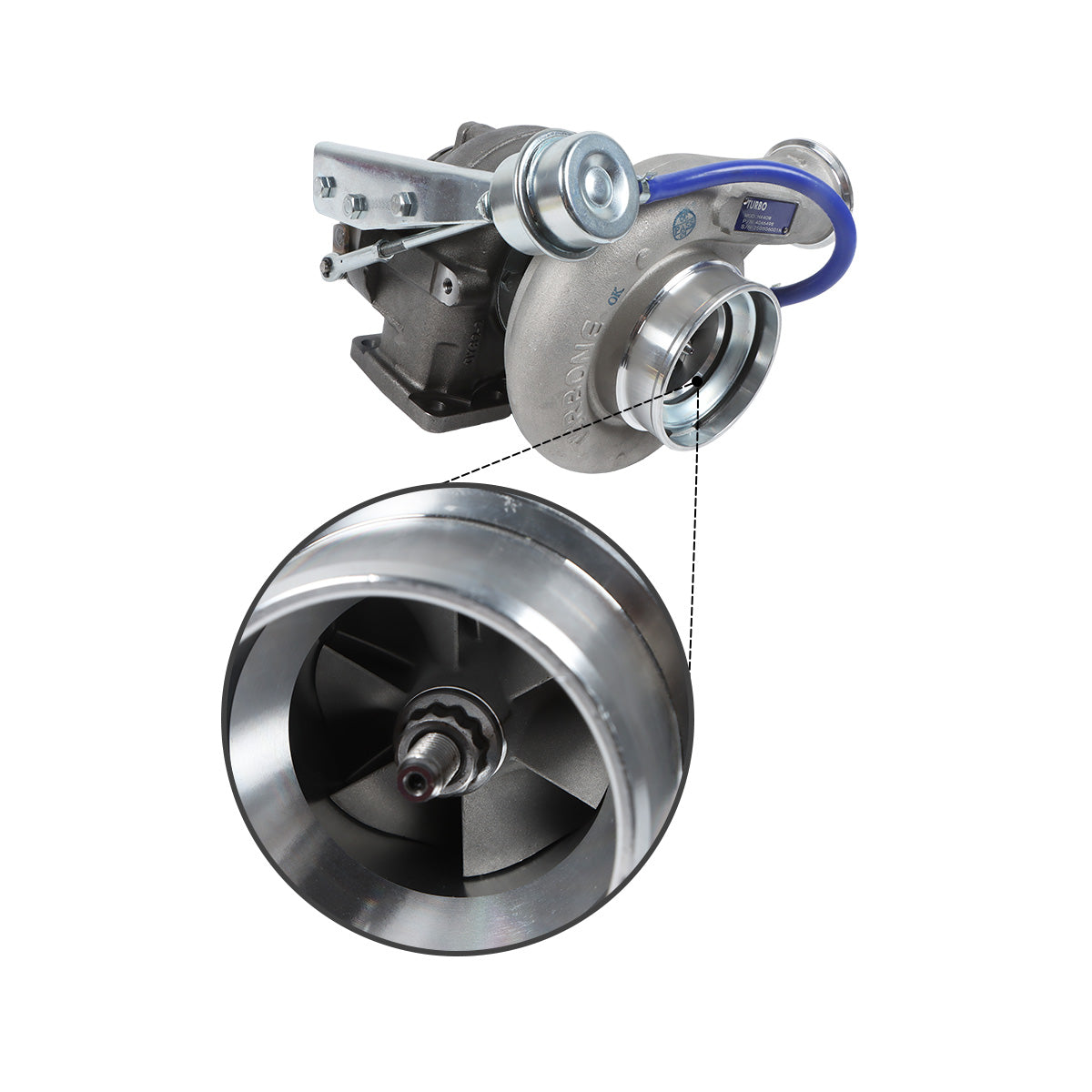 Turbo HX40W Turbocharger 4049364 4046498 4046383 for Cummins QSK60 Engine - image 2