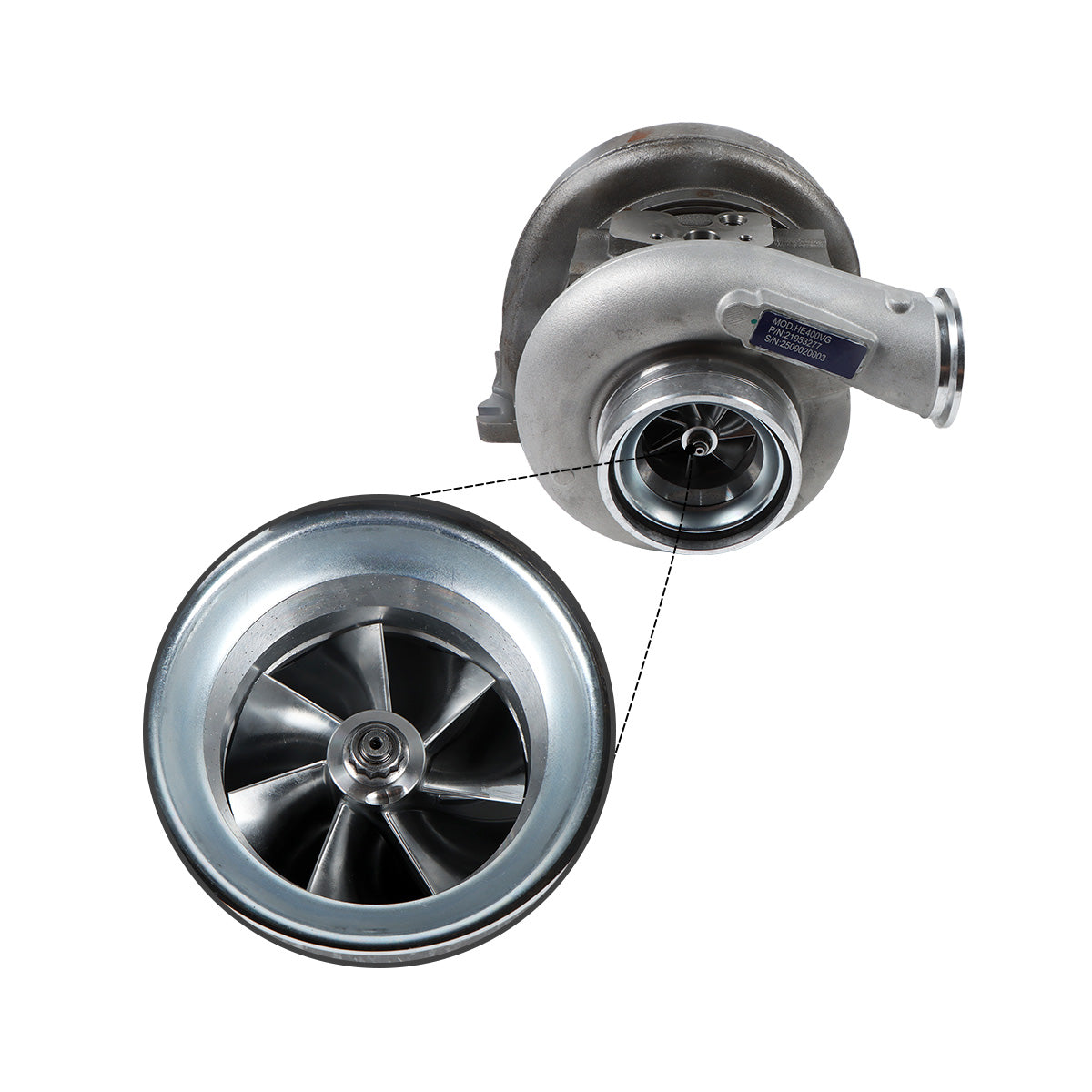 Turbo Turbocharger 21953277 3776805 VOE21953277 VOE3776805 for Volvo MD11 Engine - image 3