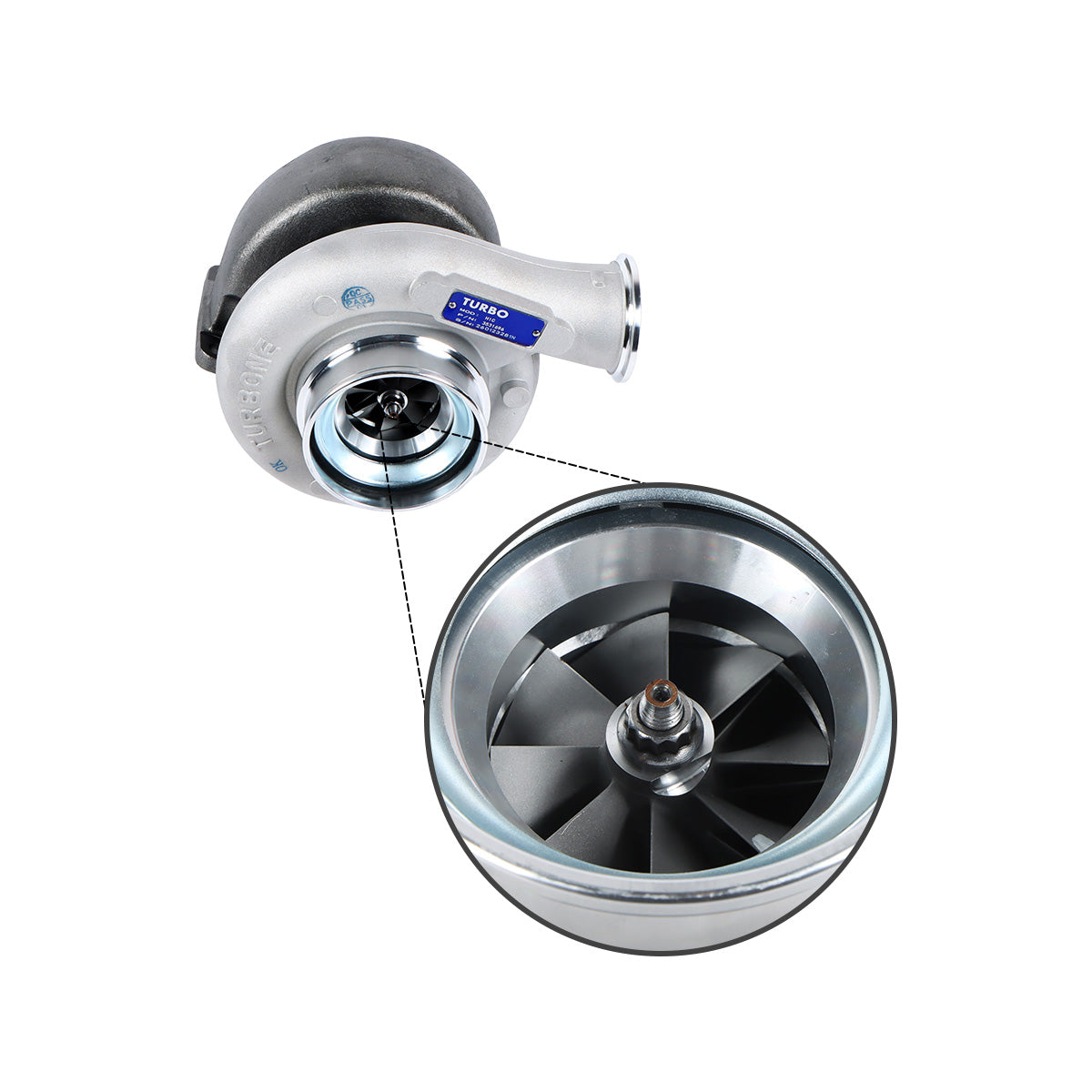 Turbo Turbocharger 3531696 for Cummins Engine 6BTAA 5.9L - image 2