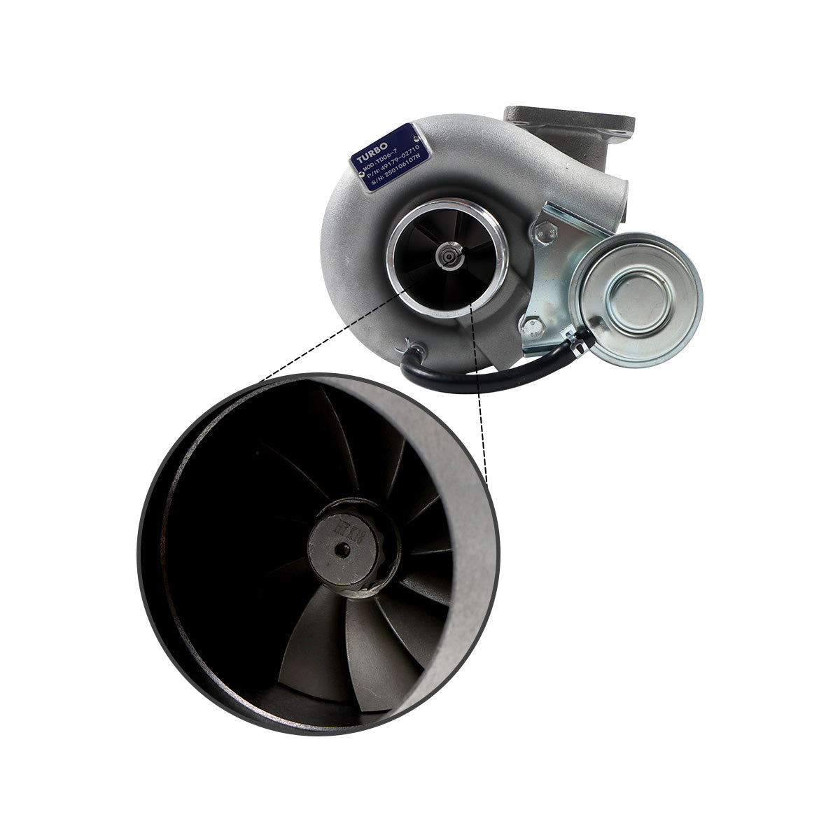 Turbo Turbocharger 49179-02710 ME303063 for Mitsubishi Engine 6M60 6M60T-3AT - image 3