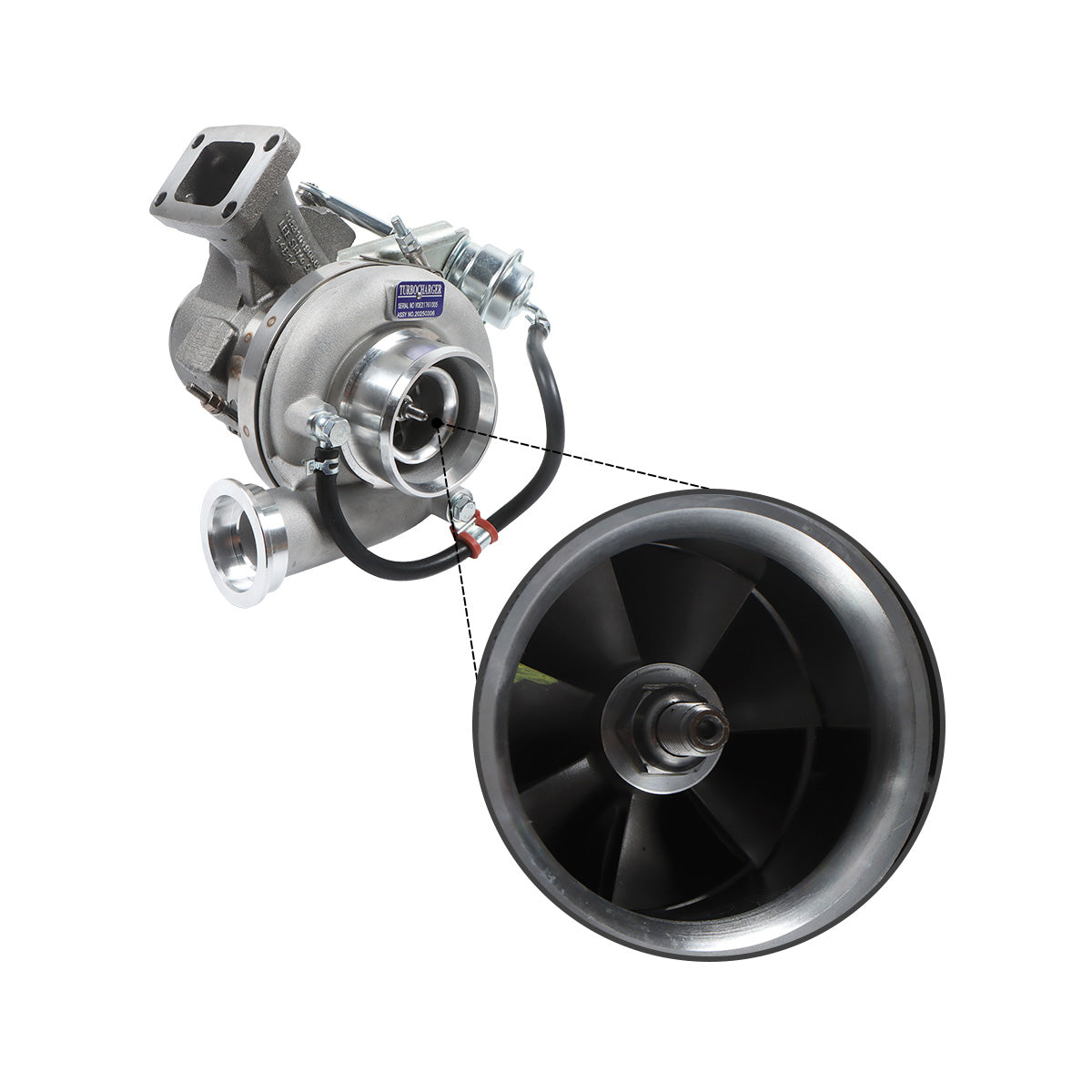 Turbo Turbocharger VOE21761005 21761005 for Volvo Excavator EC220D EC235D ECR235D - image 3