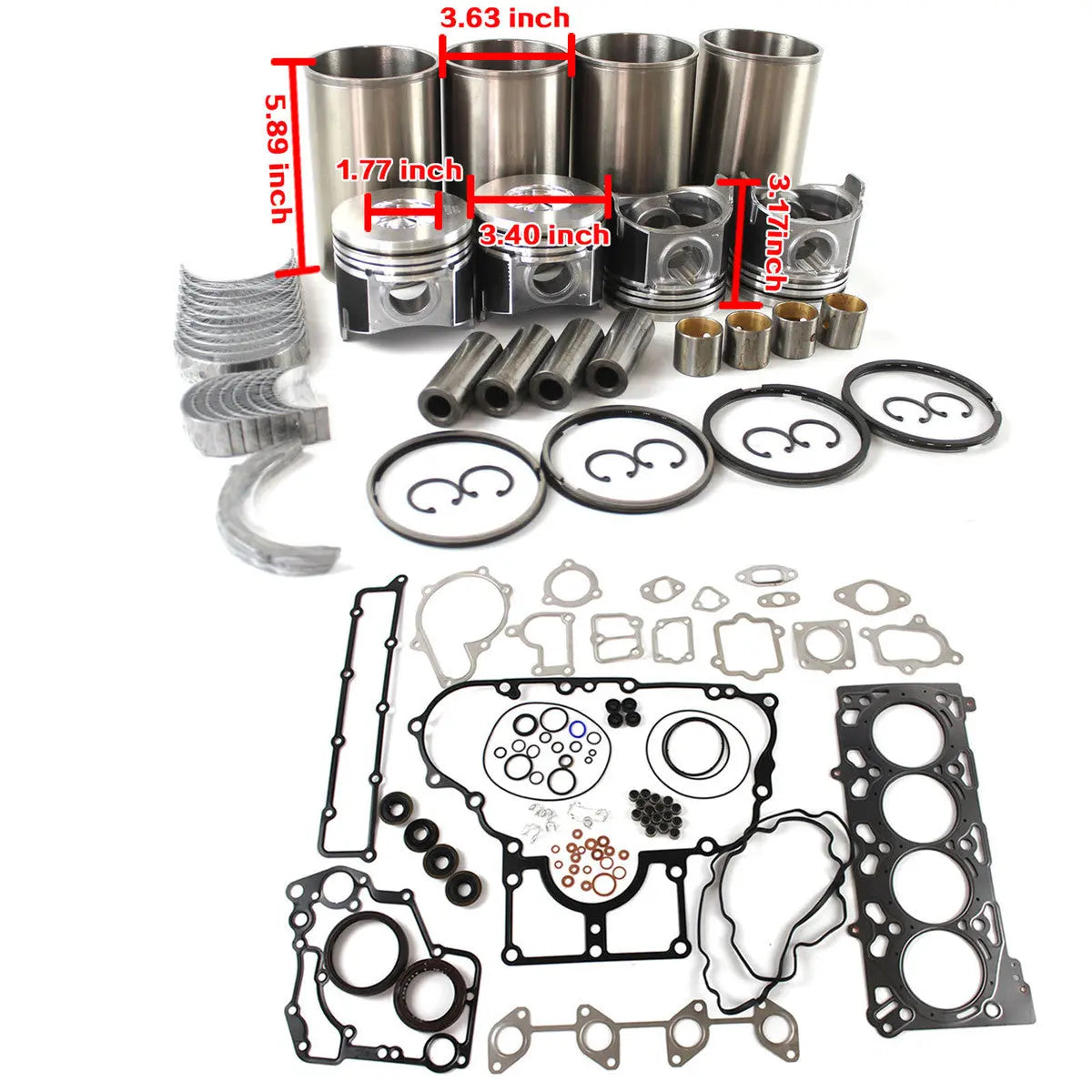 V2607 V2607-T Engine Rebuild Kit for Bobcat S550 S570 S590 Excavator - image 2