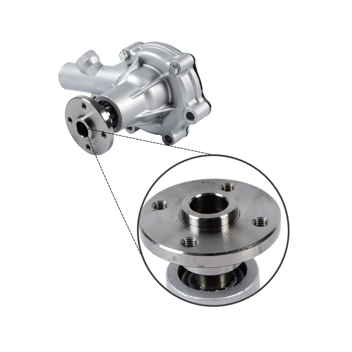Water Pump MM433424 for Mitsubishi Engine K3E K4E Tractor MT180 MT210 - image 2