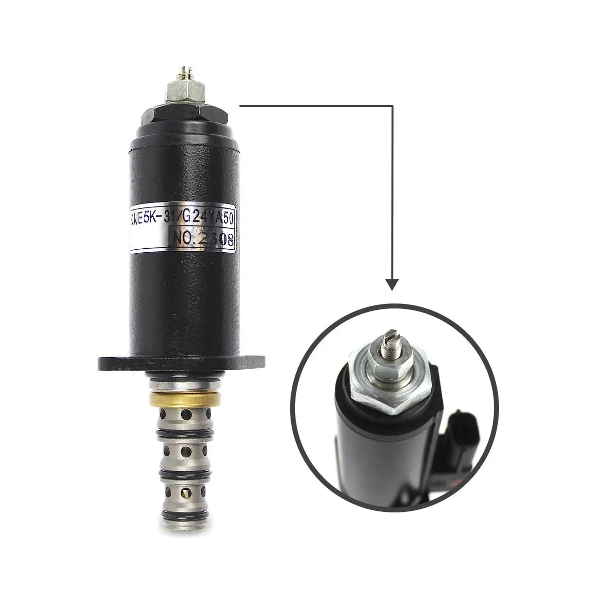 hydraulic pump solenoid valve KWE5K-31 for Kobelco SK200 SK120LC Excavator - image 2