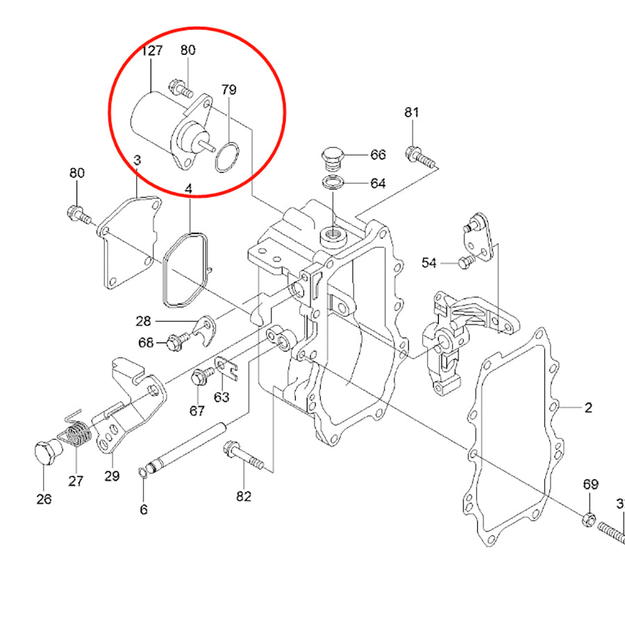 stop solenoid XJAU-00572 for Hyundai Excavator R80-7 - image 2